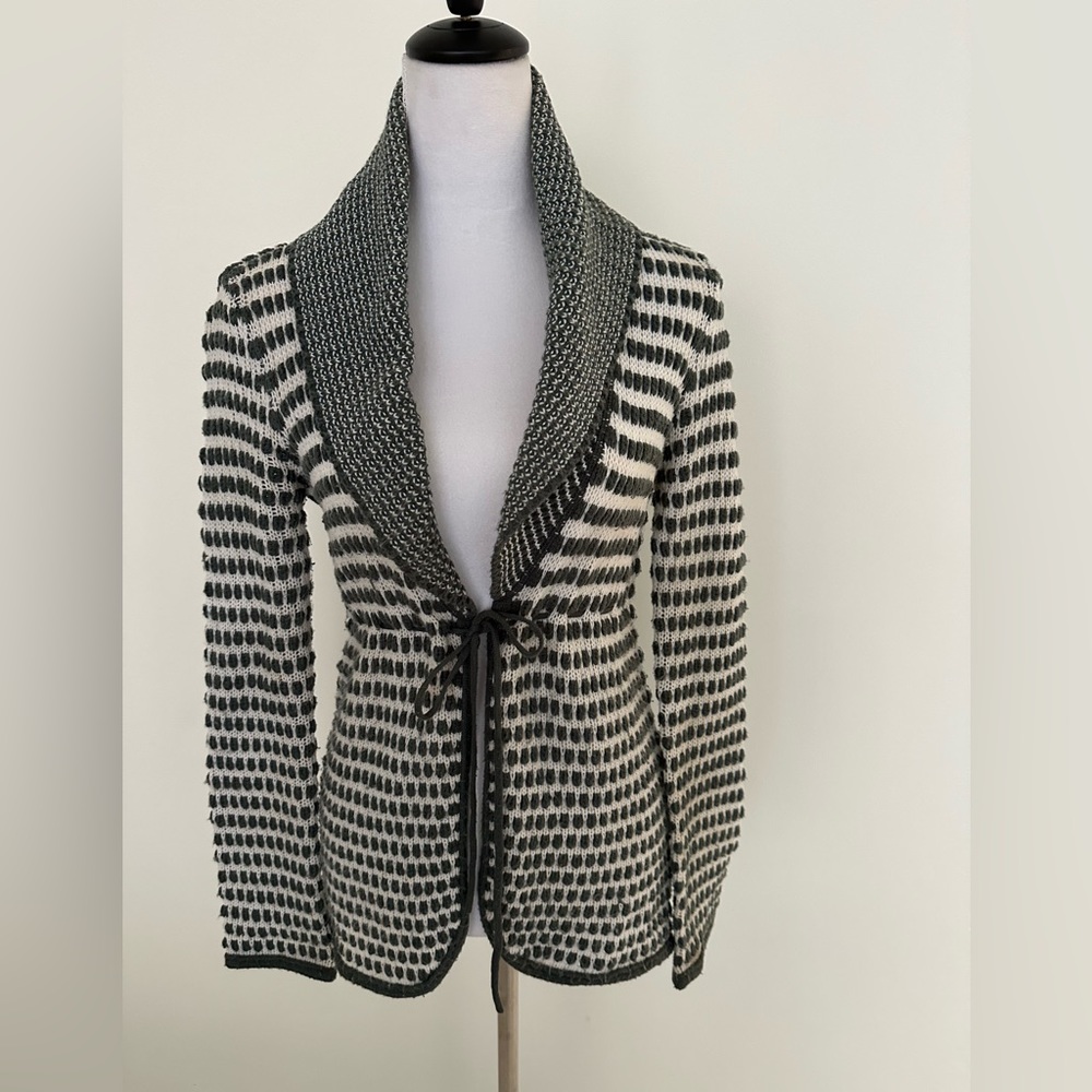 Gray and white striped cardigan Calvin Klien